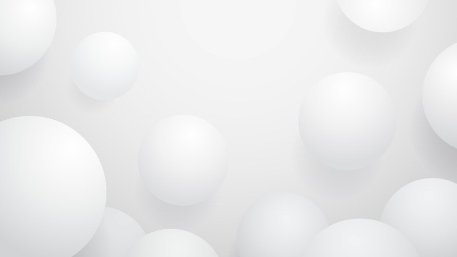 White ball abstract background vector image