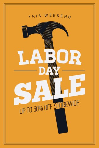 Labor day sale poster vector image