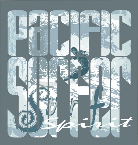 Pacific surfer spirit vector image