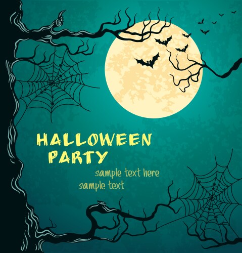 Green grungy halloween background vector image