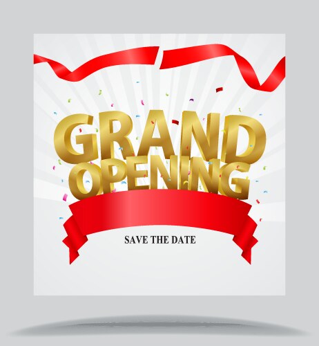 grand opening background vector image