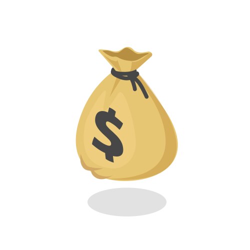 Money bag icon 3d isometric moneybag vector image