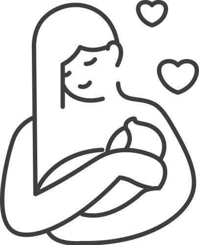 mother cuddling newborn kid motherhood vector image