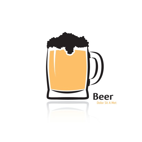 mug of beer vector image