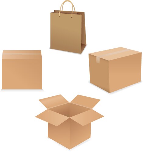 Shipping box vector image