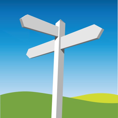 Sign post vector image