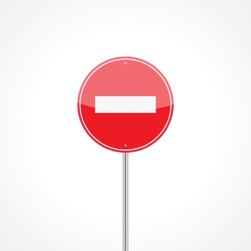 no entry traffic sign vector image