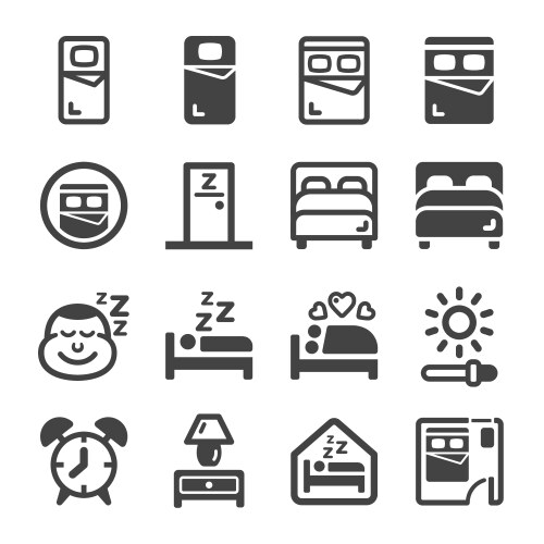 bedroom icon vector image