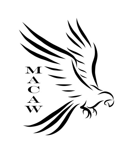 macaw parrot logo line art eps 10 vector image