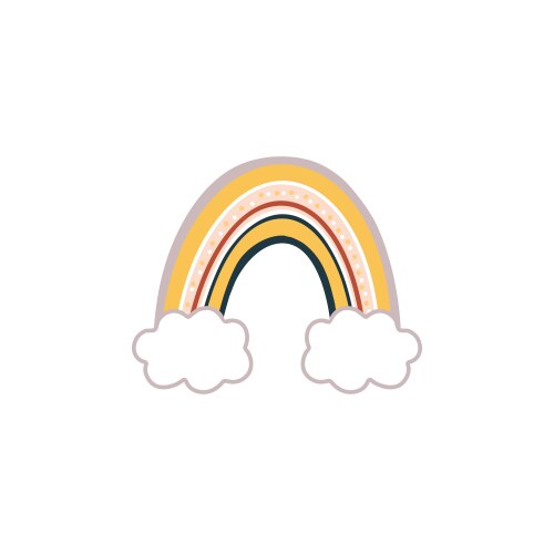 Set baby rainbows vector image