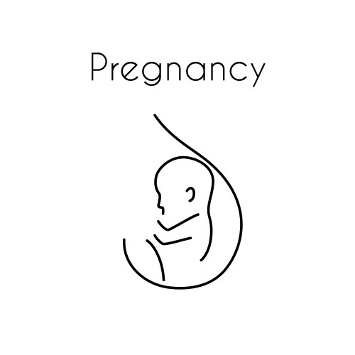 Pregnancy icon medical genecology sign vector image