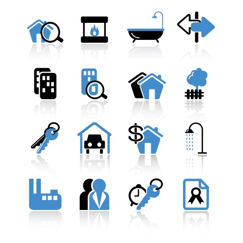 Real-estate icons vector image