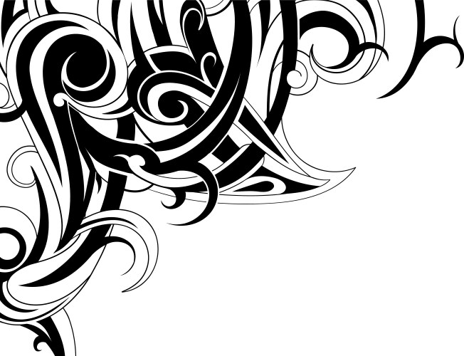 Tribal curves vector image