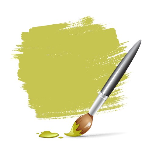 Paint brush green space your text vector image