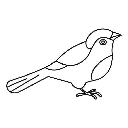 bird icon outline style vector image