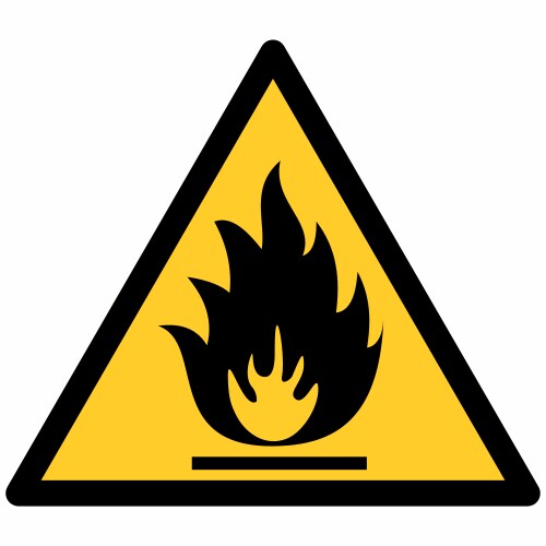 Flammable hazard symbol vector image