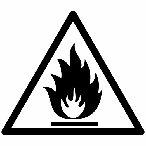 Flammable hazard symbol vector image