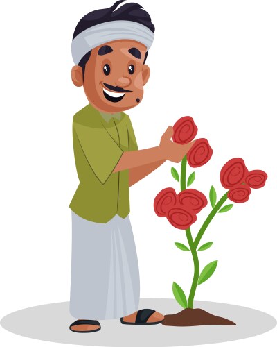 Gardener cartoon vector image