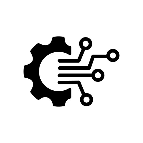 Digital transformation glyph icon on white vector image