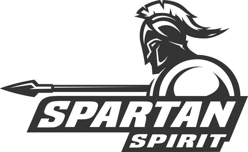 Spartan spirit symbol logo vector image