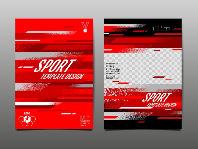 Sport template design abstract background vector image