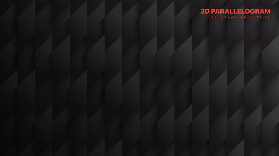 3d parallelograms tech dark gray abstract vector image