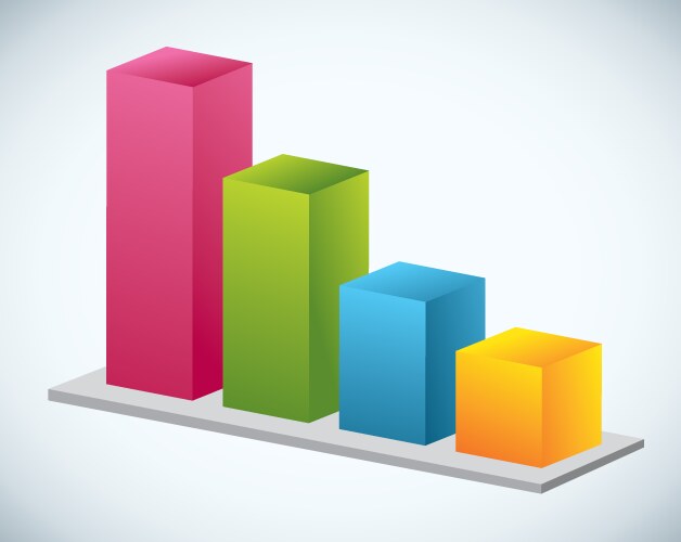 Growth bar graph vector image