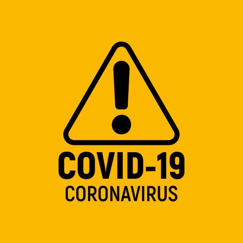 coronavirus warning and attention icon vector image