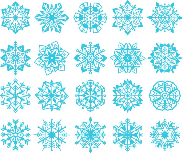 Snowflakes winter christmas flake snowflake vector image