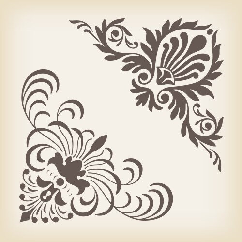 decorative corners vector image