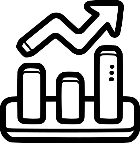 Growth - startup icons vector image