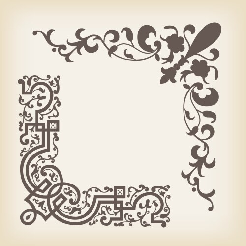 decorative corners vector image