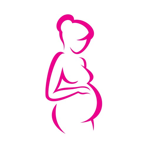 pregnant woman symbol stylized sketch vector image