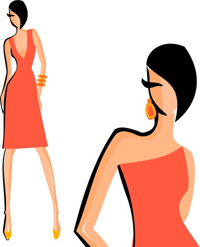 Fashion model vector image