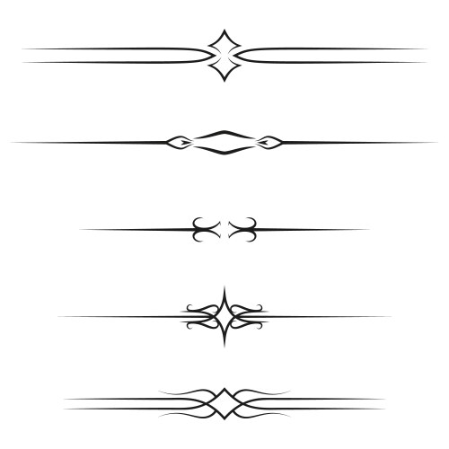 dividers set isolated vector image