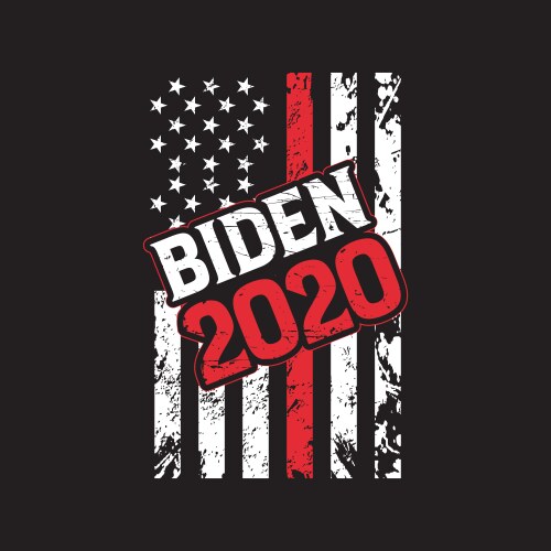 typographic slogan design for biden supporter vector image