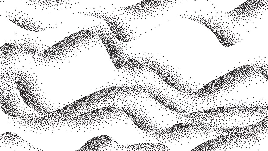 Pointillism abstract waves curves lines vector image