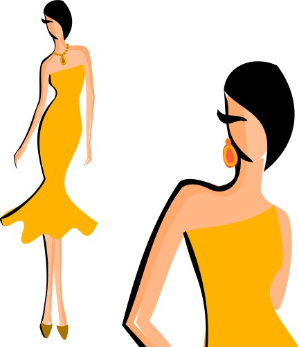 Fashion model vector image