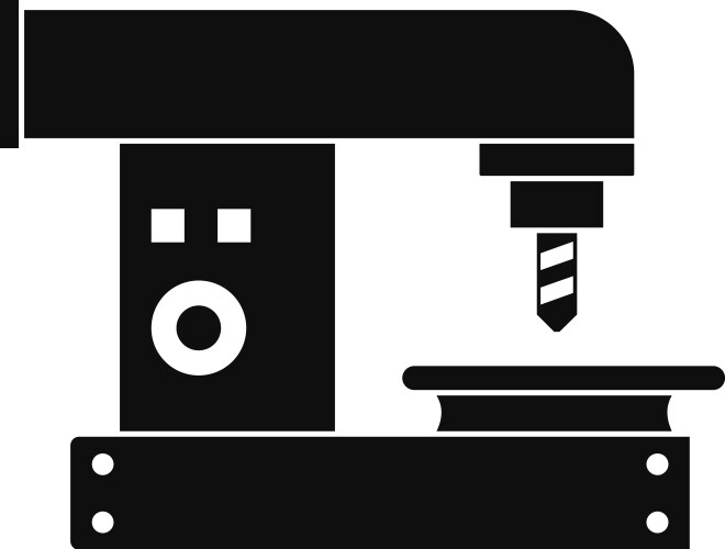 Drilling machine icon simple style vector image