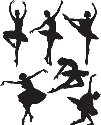 Ballerina silhouette vector image