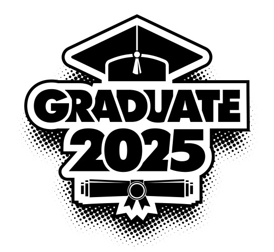 2025 graduate class logo vector image