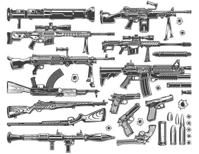 Vintage military elements set vector image