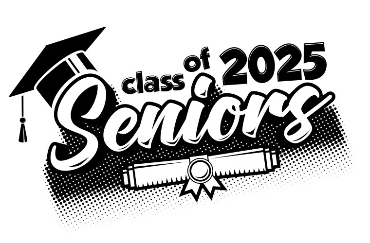 2025 graduate class logo vector image