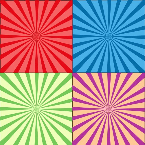 Retro rays background set vector image