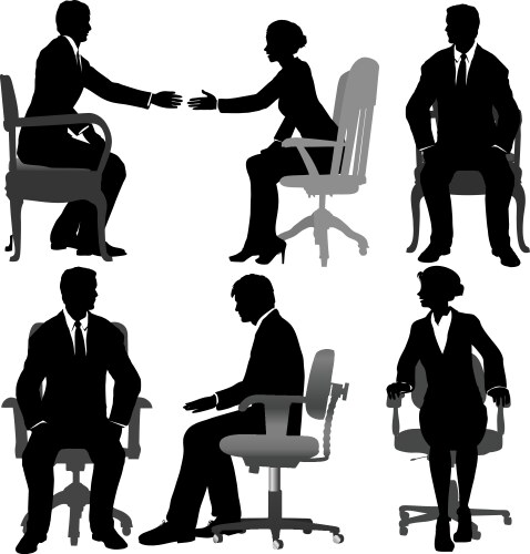 Business men and women vector image