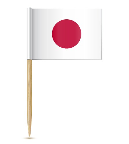 Japanese flag toothpick vector image