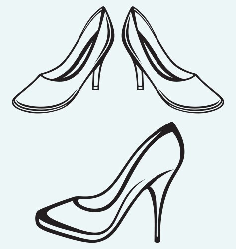 High heel shoes vector image