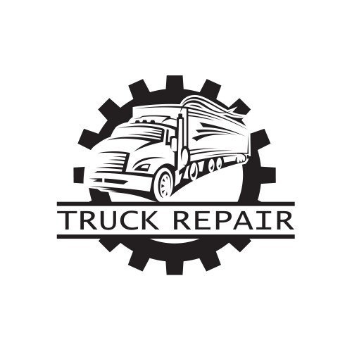 Icon of truck repair service vector image