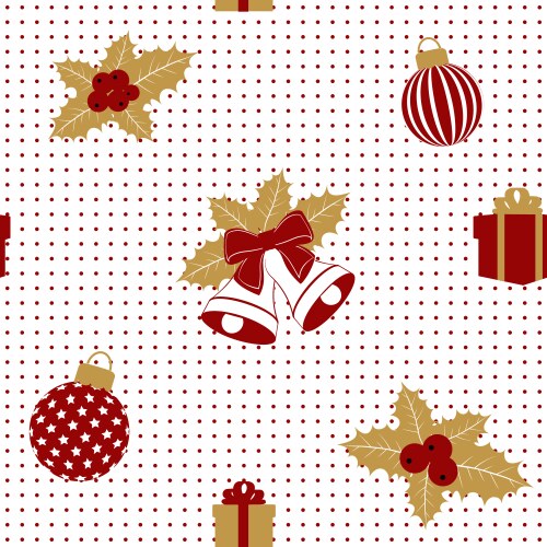 Seamless christmas pattern vector image