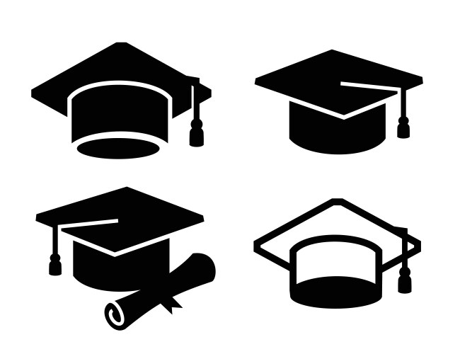 Graduation map icon vector image